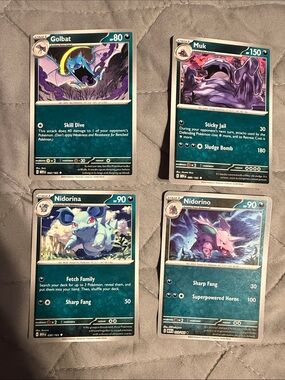 Pokémon Cards - Stage 1 - Golbat - Muk - Nidorina - Nidorino